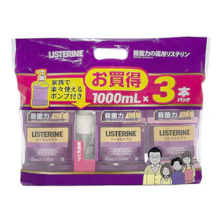薬用リステリン トータルケアプラス 1000ml×3本パック ポンプ付