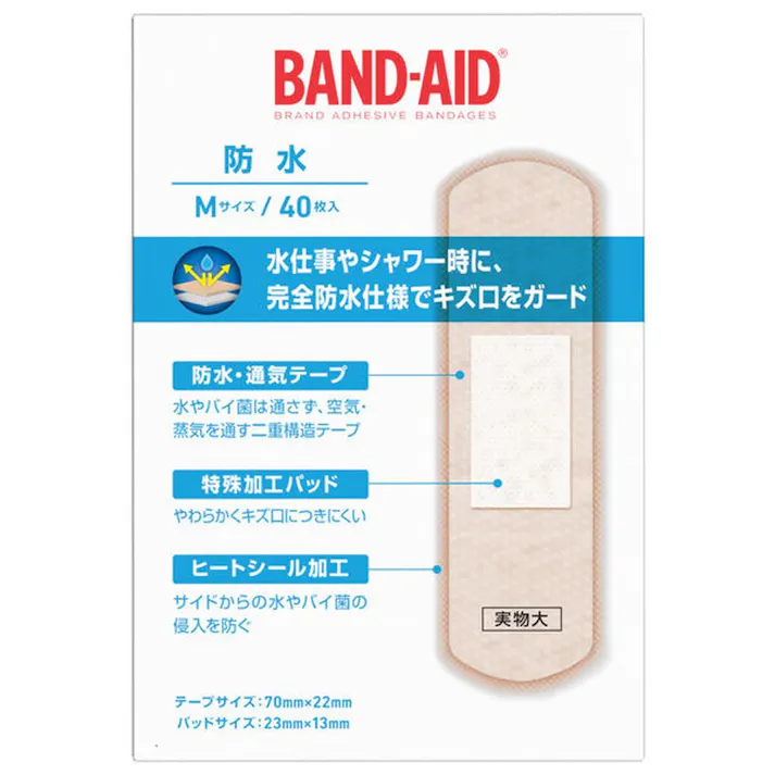 JNTLコンシューマーヘルス バンドエイド 防水 Mサイズ 40枚