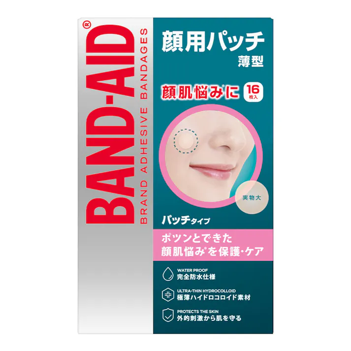 バンドエイド 顔用パッチ 16枚入