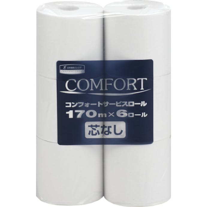 【CAINZ-DASH】日本製紙クレシア コンフォートサービスロール１７０ｍ　芯なし 11290【別送品】