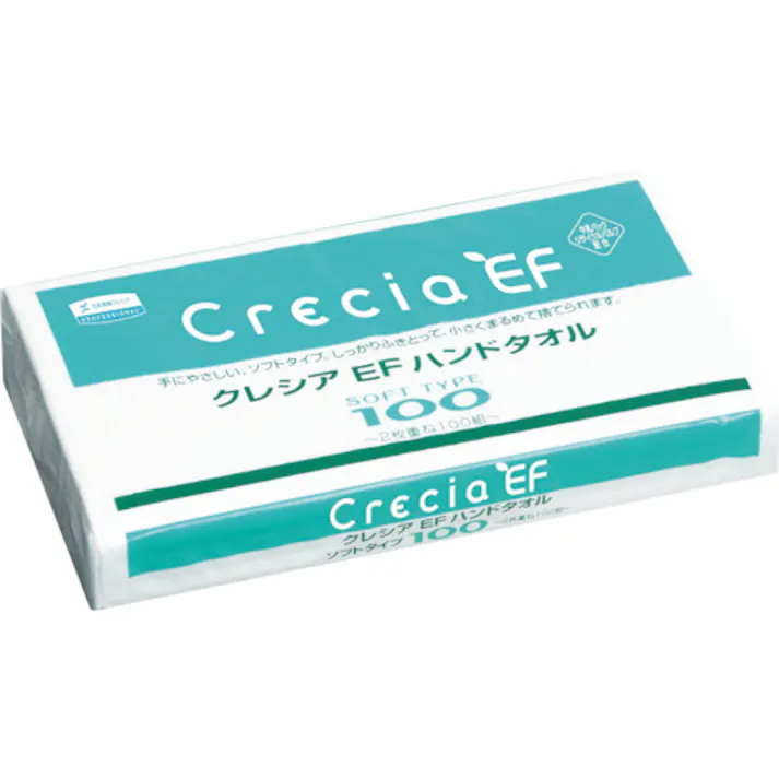 【CAINZ-DASH】日本製紙クレシア EFハンドタオル ソフト100 37018【別送品】