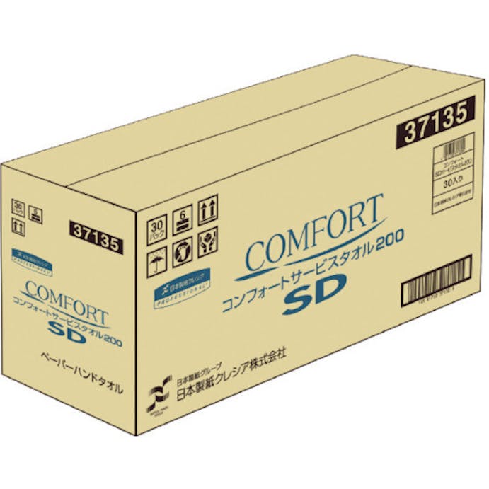 【CAINZ-DASH】日本製紙クレシア コンフォートタオル２００ＳＤ 37135【別送品】