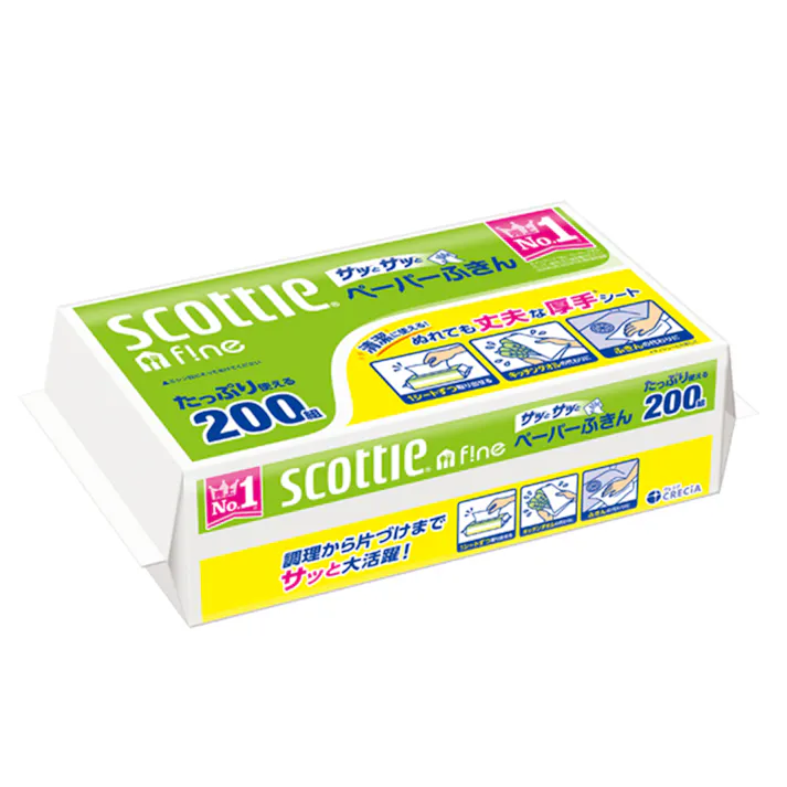 日本製紙 クレシア スコッティ ペーパーふきん 200組 1パック