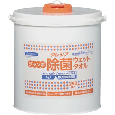 【CAINZ-DASH】日本製紙クレシア ジャンボ　除菌　ウェットタオル　本体　２５０枚 64130【別送品】