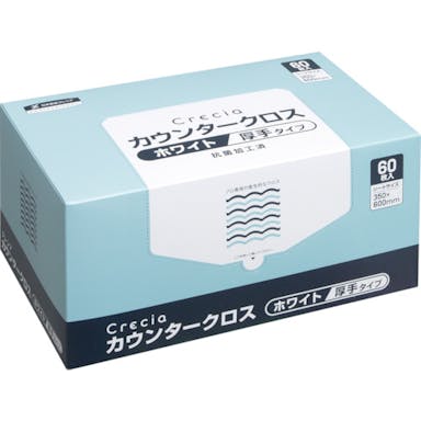 【CAINZ-DASH】日本製紙クレシア カウンタークロス　厚手タイプ　ホワイト 65302【別送品】
