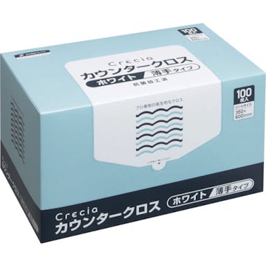 【CAINZ-DASH】日本製紙クレシア カウンタークロス　薄手タイプ　ホワイト 65402【別送品】
