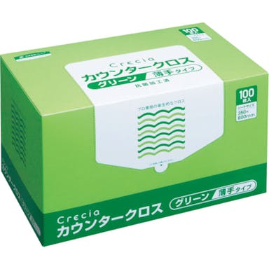 【CAINZ-DASH】日本製紙クレシア カウンタークロス　薄手タイプ　グリーン 65412【別送品】