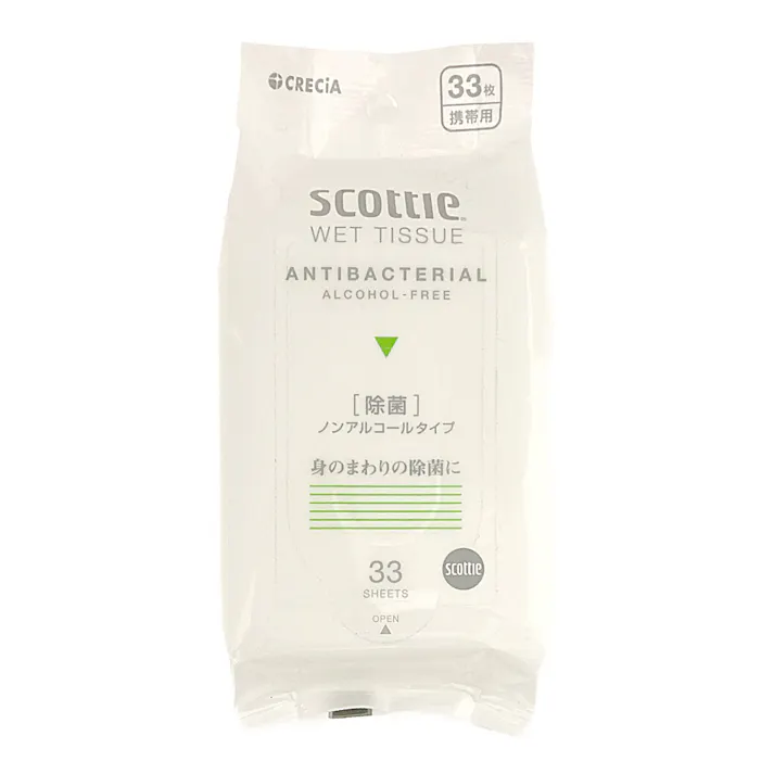 日本製紙 クレシア スコッティ ウェットティシュー 除菌 ノンアルコールタイプ 33枚