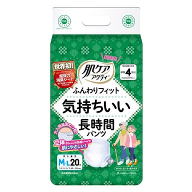 日本製紙クレシア 肌ケア アクティ ふんわりフィット 気持ちいい 長時間パンツ M-L 20枚(販売終了)