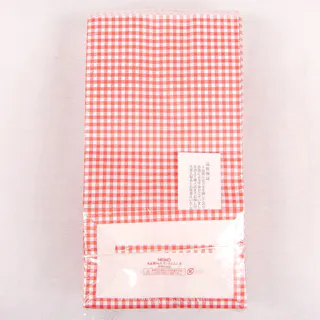 角底柄袋 ギンガム ミニ 赤 NO.12