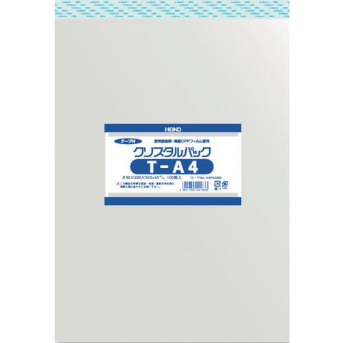 CAINZ-DASH】シモジマ ＯＰＰ袋 テープ付き クリスタルパック Ｔ－Ａ４