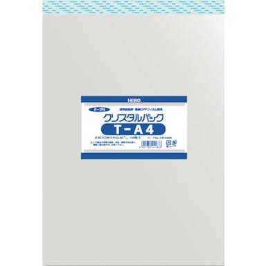 【CAINZ-DASH】シモジマ ＯＰＰ袋　テープ付き　クリスタルパック　Ｔ－Ａ４　１００枚入り【別送品】