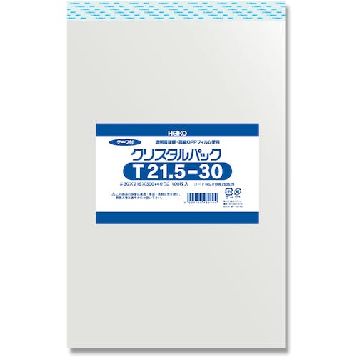 シモジマ OPP袋 クリスタルパック テープ付 T 21.5-30 100枚入り 006753520 ポリ袋 シモジマ OPP袋 クリスタルパック テープ付 T 21.5-30 100枚入り 006753520 ポリ袋