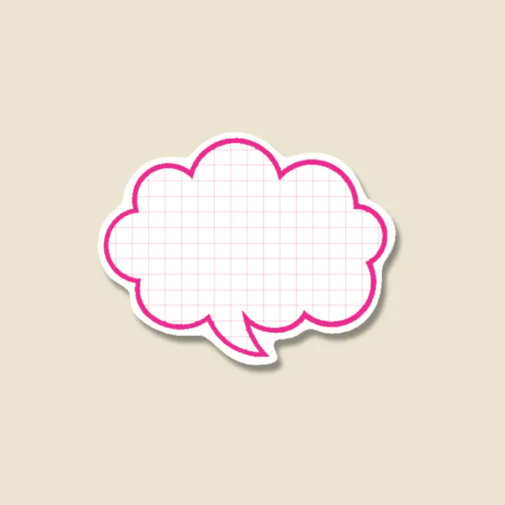 HEIKO 抜型カード フキダシ S ピンク 50枚