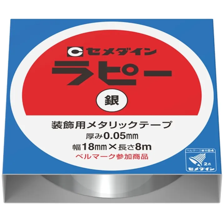 【CAINZ-DASH】セメダイン ラピー 18mm×8m/箱 銀 (キラキラテープ) TP-263 TP-263【別送品】