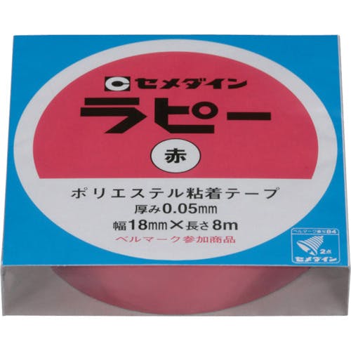 CAINZ-DASH】セメダイン ラピー １８ｍｍ×８ｍ／箱 赤 （キラキラテープ） ＴＰ－２５８ TP-258【別送品】 梱包用品  ホームセンター通販【カインズ】