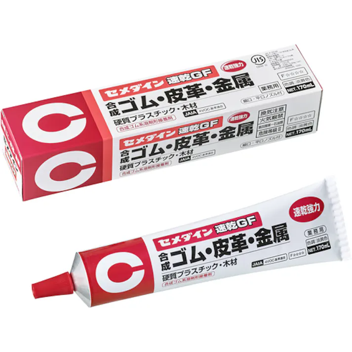 【CAINZ-DASH】セメダイン 速乾GF (淡黄色) 170ml(クロロプレンゴム系・内装各種建築ボード用)CA-327 CA-327【別送品】