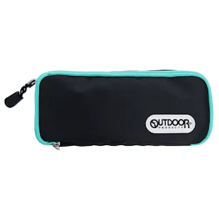 サンスター文具 Wファスナー ペンケース OUTDOOR アウトドア リップストップ ブラック