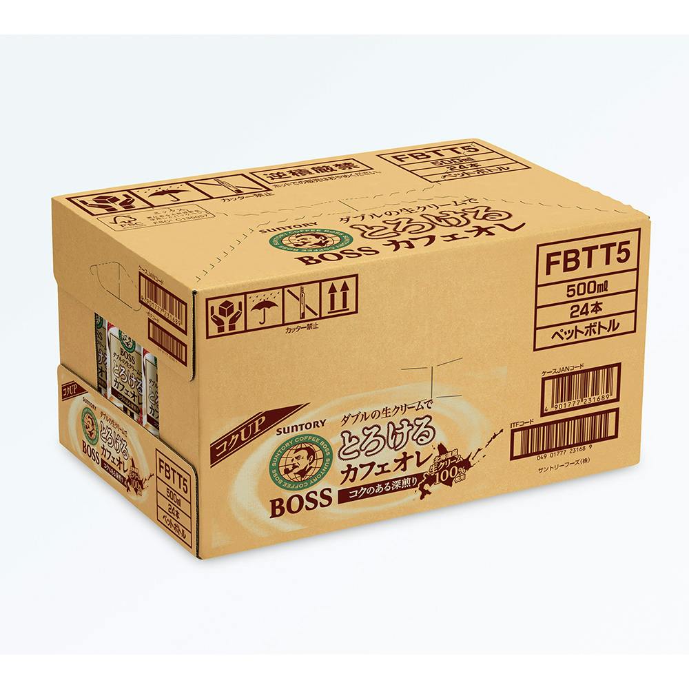 ケース販売】サントリー ボス とろけるカフェオレ 500ml×24本 | 飲料