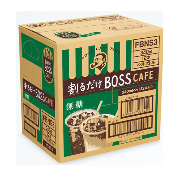 【ケース販売】サントリー 割るだけボスカフェ 無糖 340ml×12本