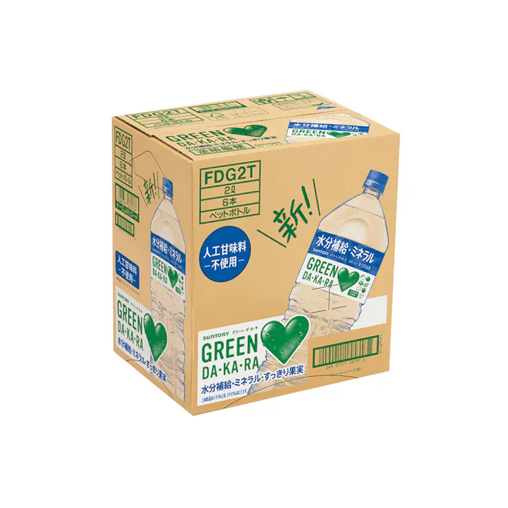 【ケース販売】サントリー GREEN DA・KA・RA 2L×6本