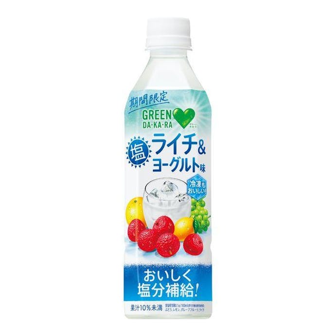 【ケース販売】サントリー GREEN DA・KA・RA 塩ライチ＆ヨーグルト 490ml×24本