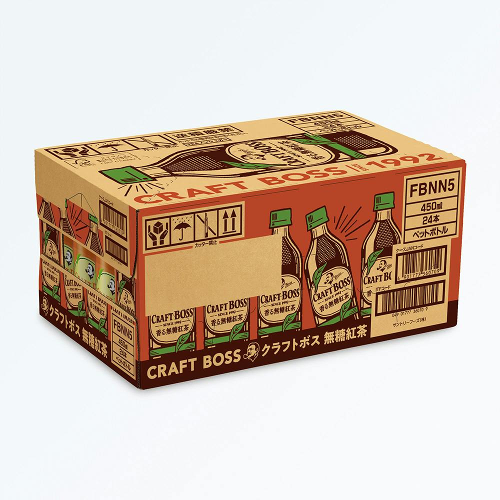 サントリーボス ケース販売】サントリー クラフトボスTEA ノンシュガー 450ml×24本
