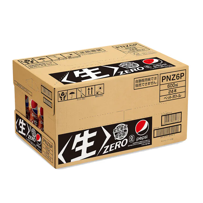 【ケース販売】サントリー ペプシ(生) ゼロ 600ml×24本