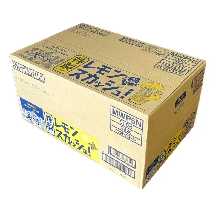 【ケース販売】サントリー天然水 特製レモンスカッシュ 500ml×24本