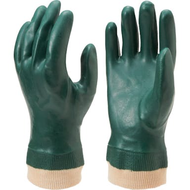 【CAINZ-DASH】ショーワグローブ 塩化ビニール手袋（裏布付）　Ｎｏ５０軽快手袋ハイロン　グリーン　Ｌサイズ NO50-L【別送品】