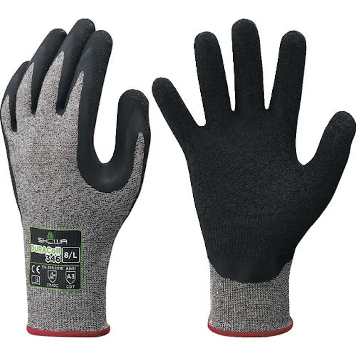 【CAINZ-DASH】ショーワグローブ 耐切創手袋 NO346 デュラコイル346 グレー XLサイズ NO346-XL【別送品】