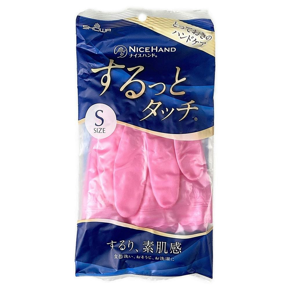 ナイスハンド するっとタッチ Sピンク 炊事手袋 ナイスハンド するっとタッチ Sピンク 炊事手袋