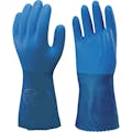 【CAINZ-DASH】ショーワグローブ 塩化ビニール手袋　まとめ買い　簡易包装耐油ロングビニローブ　１Ｐｋ（袋）１０双　ブルー　Ｌサイズ NO660-L10P【別送品】
