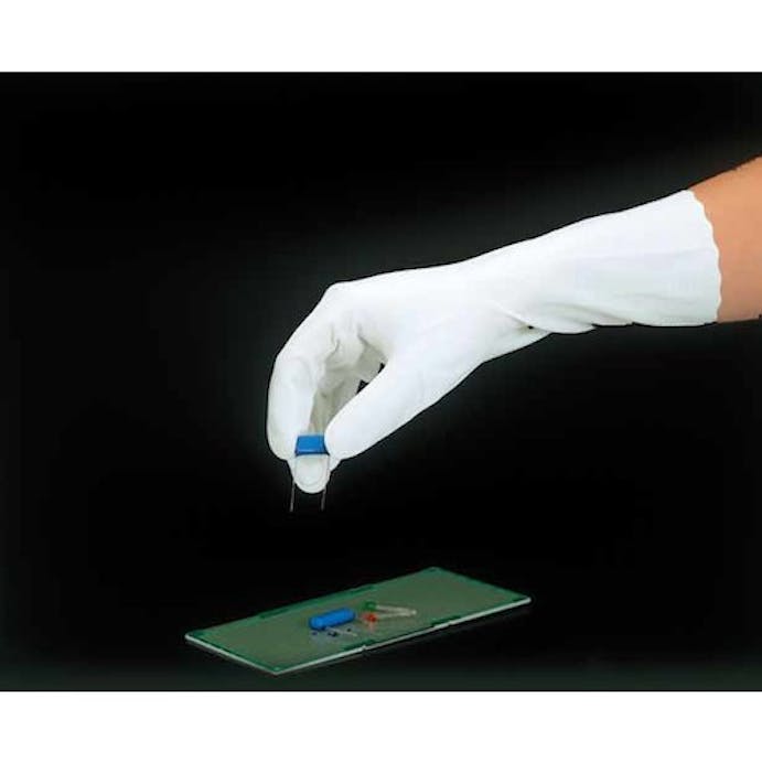 【CAINZ-DASH】クリーンルーム用手袋　ニュー薄手（クリーンパック）１０双入　ホワイト　Ｍサイズ【別送品】, , product