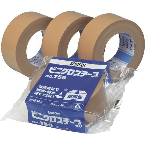 積水化学工業 ビニクロステープNo.750 50×50 N50X03 クロス粘着テープ 積水化学工業 ビニクロステープNo.750 50×50 N50X03 クロス粘着テープ