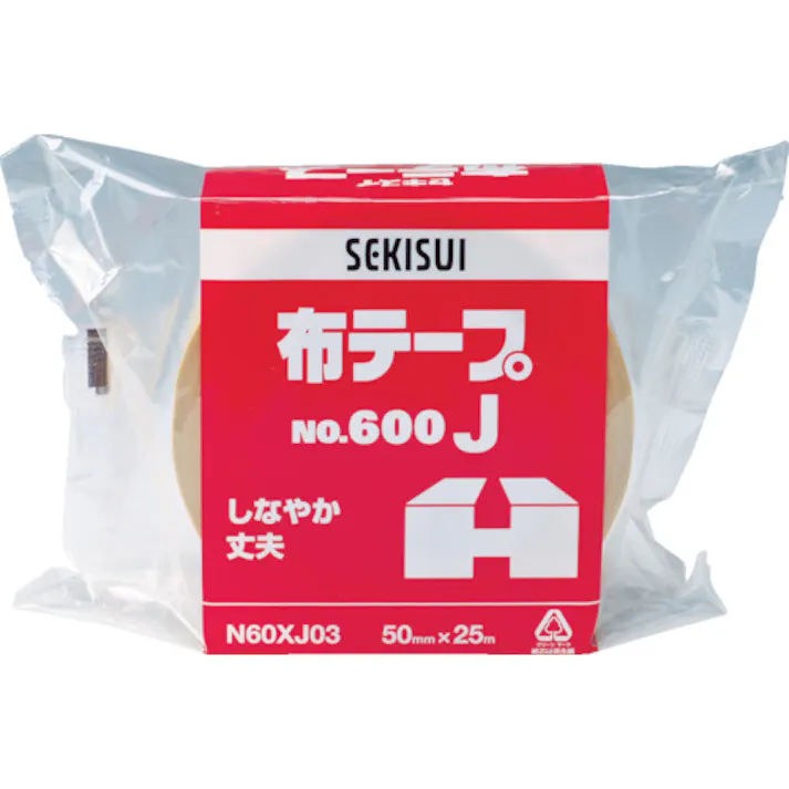 【CAINZ-DASH】積水化学工業 布テープ#600J 75X25 N60XJ05【別送品】