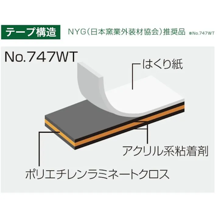 【CAINZ-DASH】積水化学工業 気密防水テープ No747 50x20 W747K04【別送品】