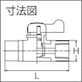 【CAINZ-DASH】積水化学工業 ミニボール　メネジＲｃ１／４×メネジＲｃ１／４ MV6GG【別送品】