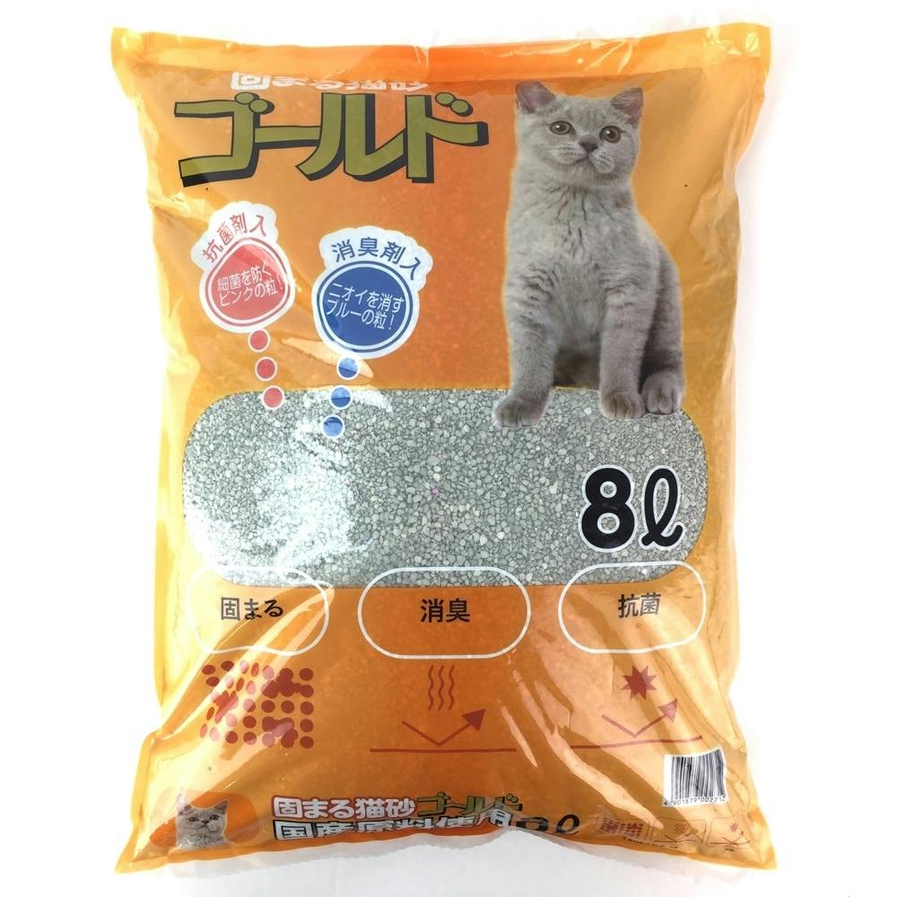 新東北化学工業 猫砂 Pet'sOne 固まる猫砂 ゴールド 8L | ペット用品 