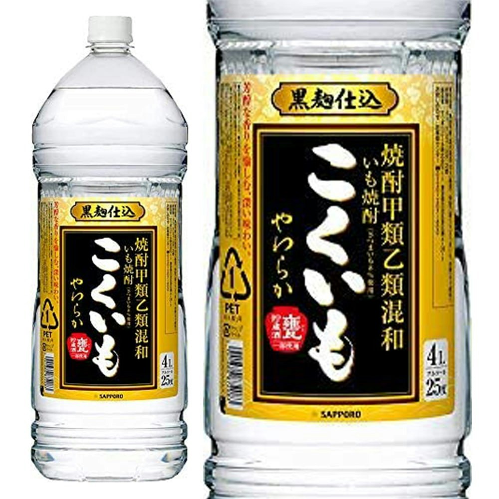 サッポロ 焼酎甲類乙類混和芋焼酎 こくいもやわらか 25度 4L【別送品】｜ホームセンター通販【カインズ】