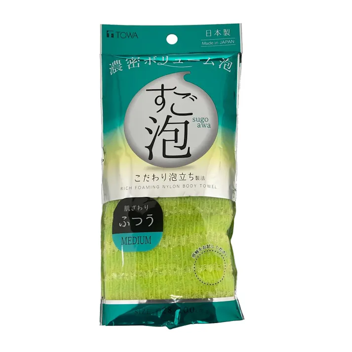 すご泡4 ナイロンタオル ふつう