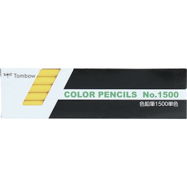 【CAINZ-DASH】トンボ鉛筆 色鉛筆　１５００　単色　黄色　１２本入り 1500-03【別送品】