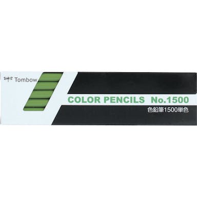 【CAINZ-DASH】トンボ鉛筆 色鉛筆　１５００　単色　黄緑　１２本入り 1500-06【別送品】
