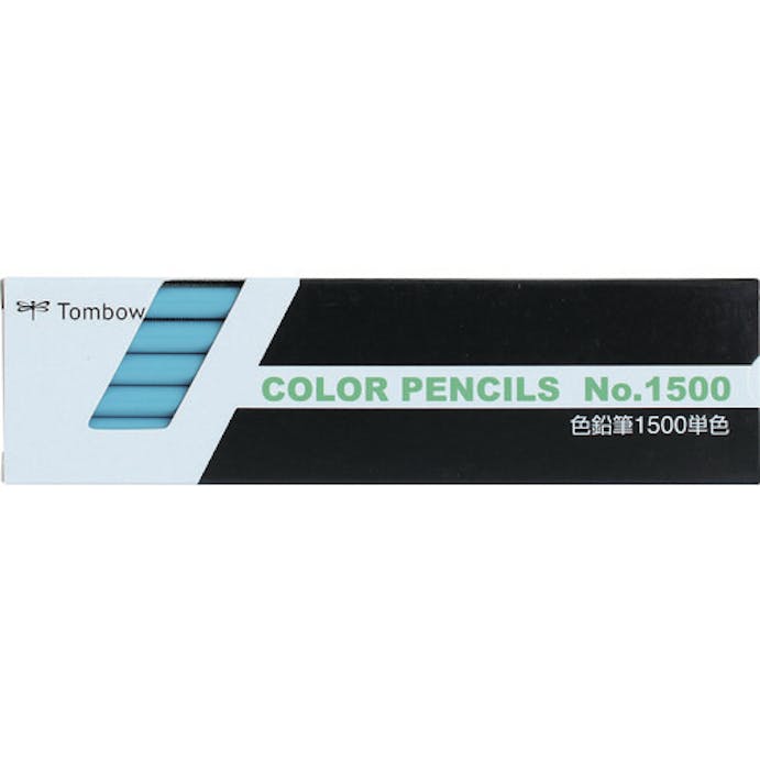 【CAINZ-DASH】トンボ鉛筆 色鉛筆　１５００　単色　水色　１２本入り 1500-13【別送品】