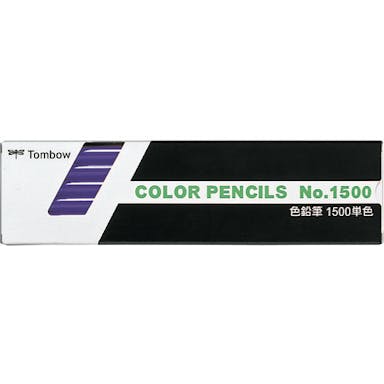 【CAINZ-DASH】トンボ鉛筆 色鉛筆　１５００　単色　紫　１２本入り 1500-18【別送品】