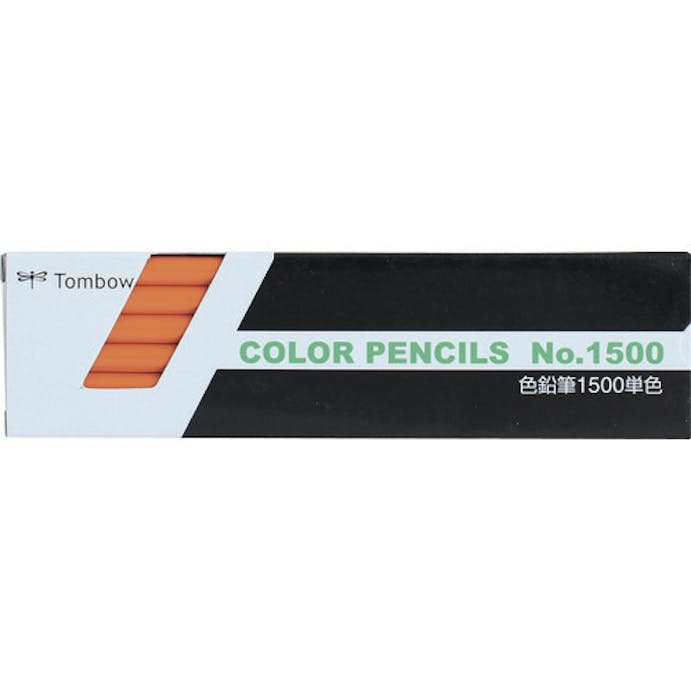 【CAINZ-DASH】トンボ鉛筆 色鉛筆　１５００　単色　だいだい色　１２本入り 1500-28【別送品】