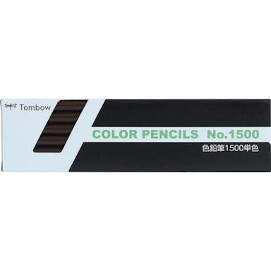 【CAINZ-DASH】トンボ鉛筆 色鉛筆　１５００　単色　茶色　１２本入り 1500-31【別送品】