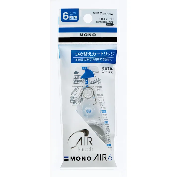 トンボ 修正テープ モノエアー カートリッジ 6mm クリア・ブルー