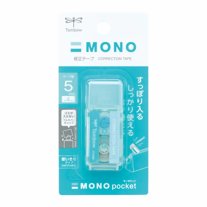 トンボ 修正テープ モノポケット ブルー