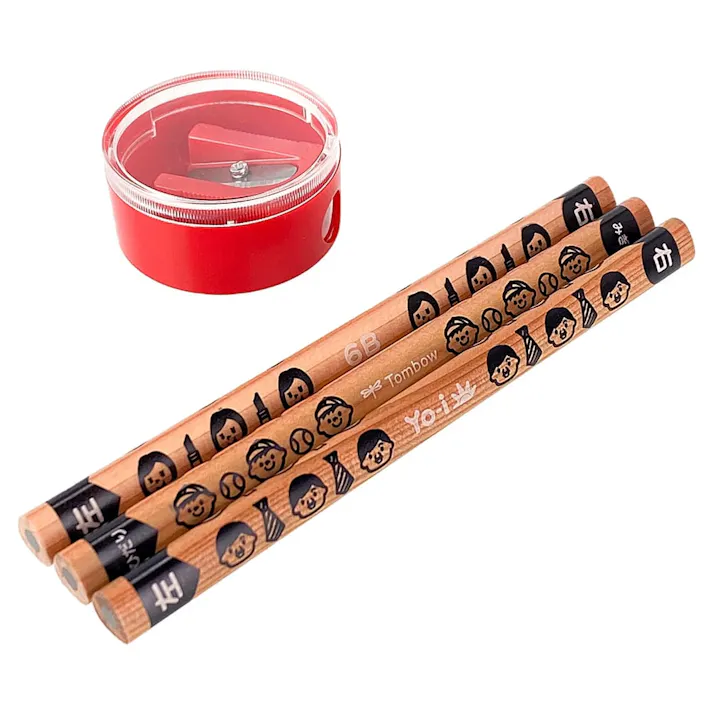 トンボ鉛筆 Yo-i おけいこえんぴつセット 6B 3本入